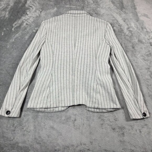 Rag & Bone Blazer Womens 2 Slade Gray Pinstripe Ponte Knit Jacket - Picture 5 of 11